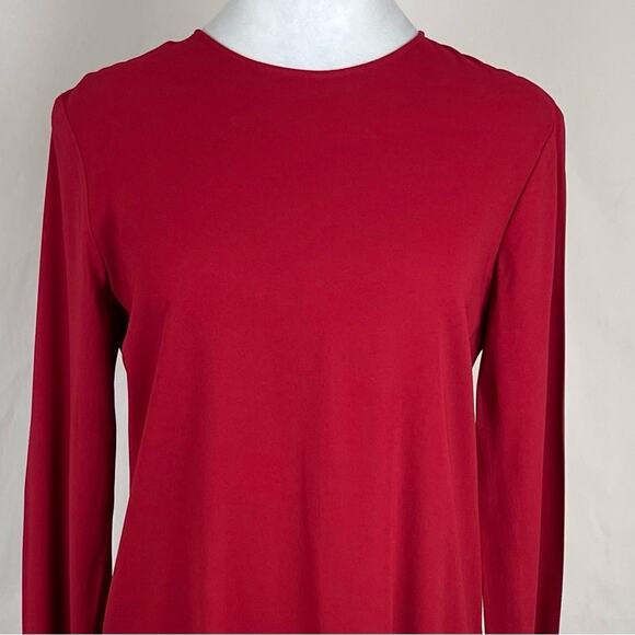 Theory Candy Apple Red Ruffled Party Date Night Dress NWOT Size 4 - Picture 4 of 14